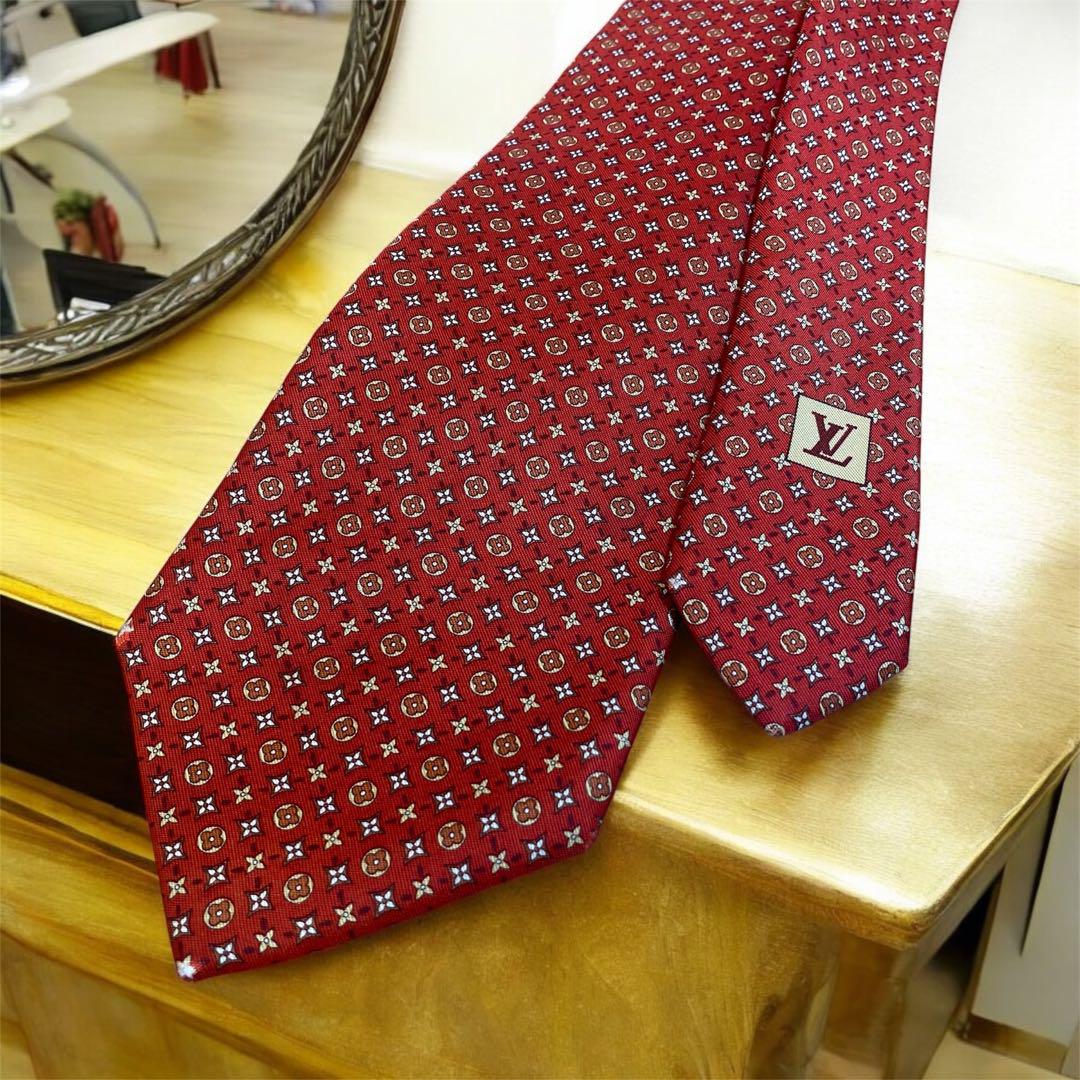 LOUIS VUITTON バーガンディ モノグラム ネクタイ　レッド 楽天市場】新品同様 ルイヴィトン ネクタイ クラヴァット
