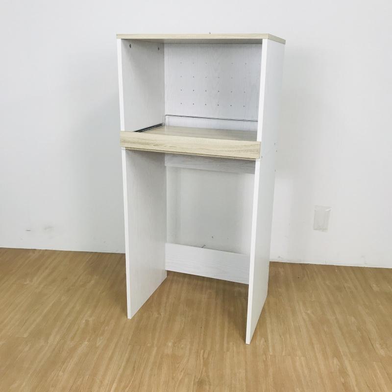 【新品】(木製)ゴミ箱上スライド付きラック(アウトレット)