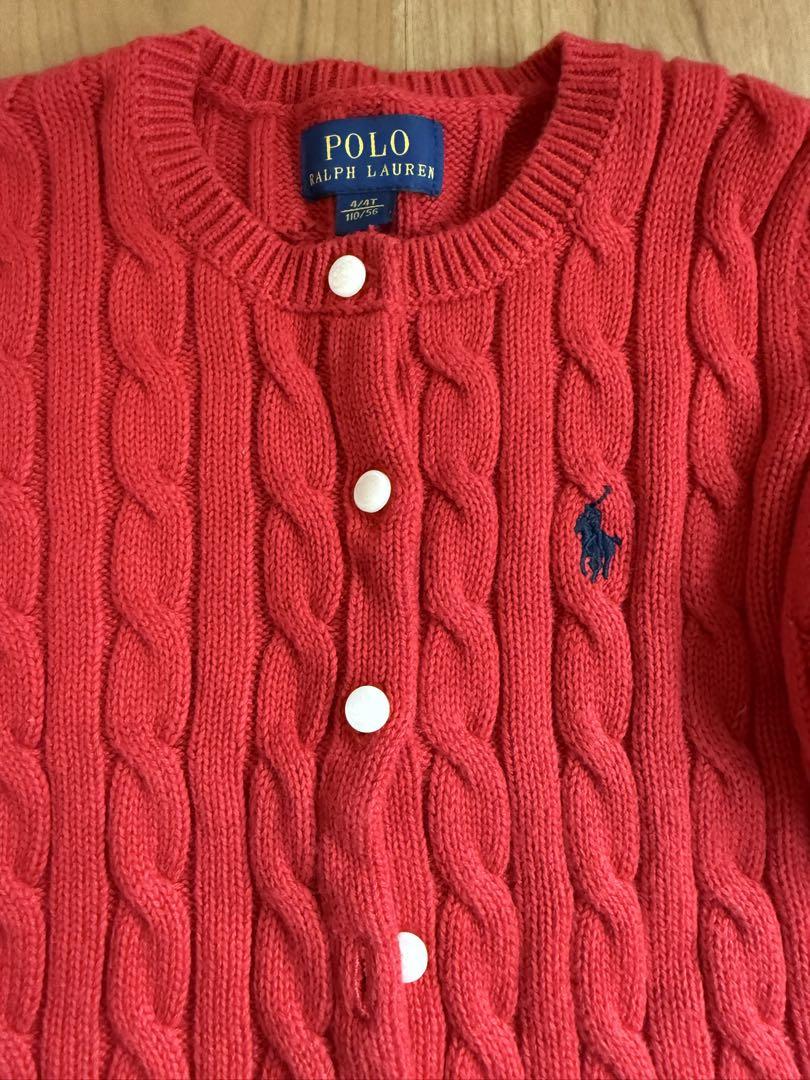 Polo Ralph Lauren レッドカーディガン ポロ ラルフ ローレン 赤です カーディガン L