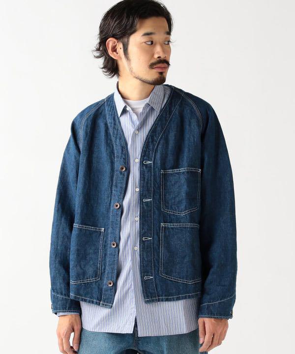 新品日本製 新品 BEAMS PLUS 22SS リネンデニムエンジニアジャケット L t0Q6n-m15956571855 超激得超激得HOT