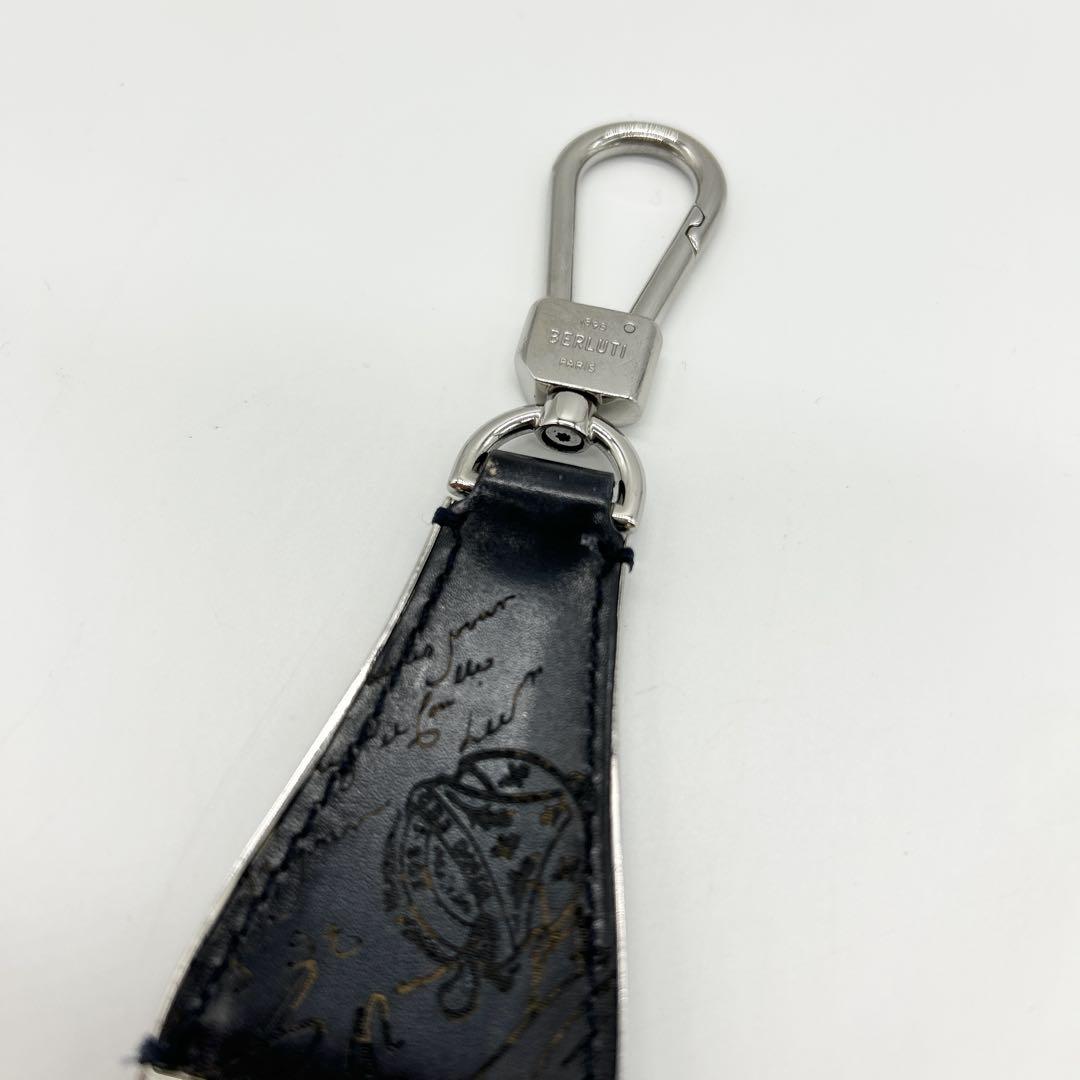 ベルルッティ　カリグラフィ　靴ベラ　シューホーン ヴィンテージグレー×シルバー 美品 BERLUTI ベルルッティ カリグラフィ 靴ベラ シューホーン