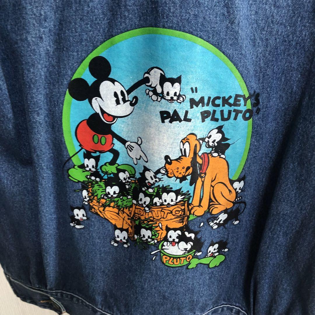 レア！】MICKEY&CO ディズニー 刺繍 デニムジャケット ミッキー