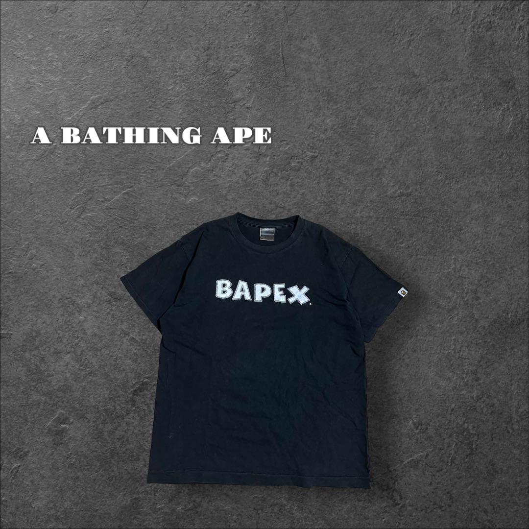 A BATHING APE エイプ bapex Tシャツ フェード ブラック