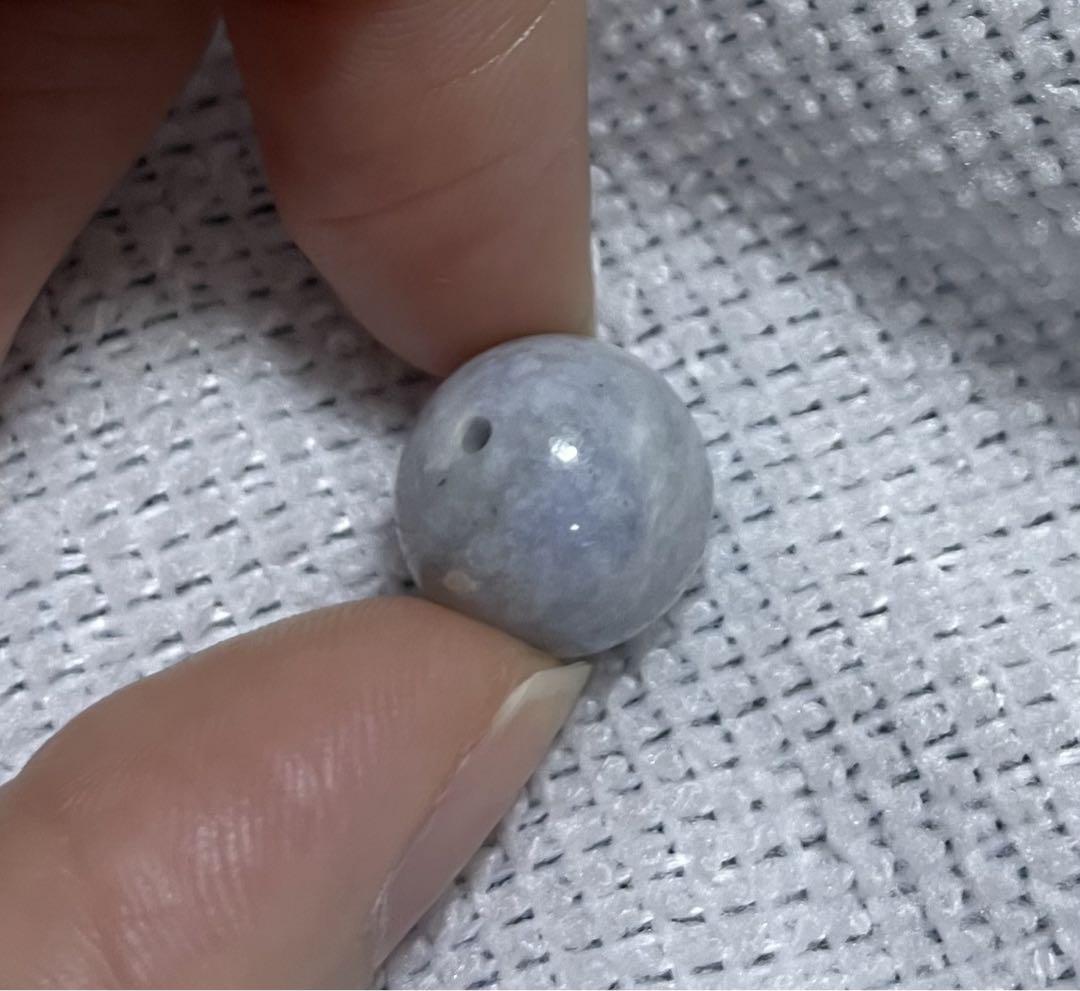糸魚川 ラベンダー翡翠 12mm 8mm丸玉セット