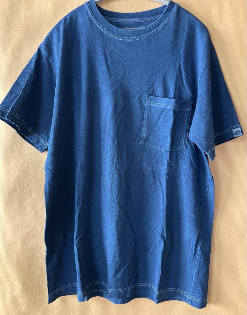 直し屋ベルベルジン　藍染　半袖　Tシャツ　ポケT Mサイズ
