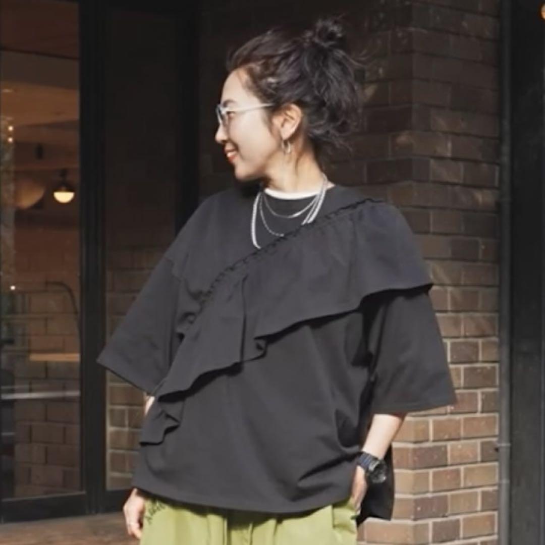 ニコアンド［be with M］ Misayo フリダンTシャツ ニコアンド☆ ［be with M］ Misayo フリダンTシャツ ブルー