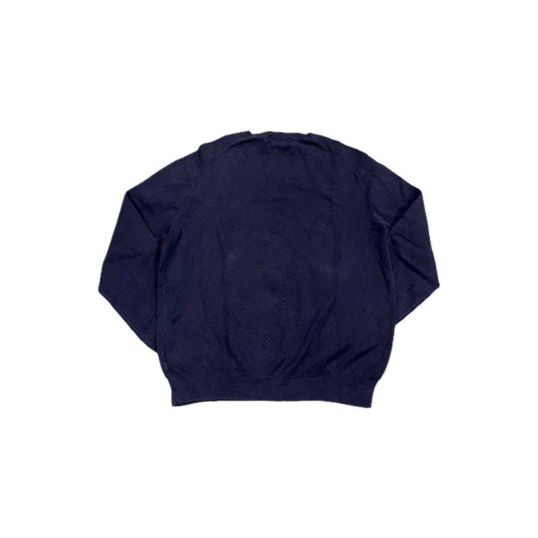 【タグ付】POLO RALPH LAUREN Vネックロゴニット　ネイビー　M POLO RALPH LAUREN ポロ ラルフ ローレン コットンニット