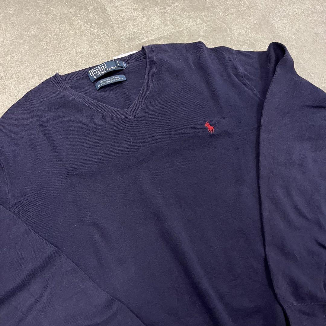 Polo Ralph Lauren ネイビー Vネックニット