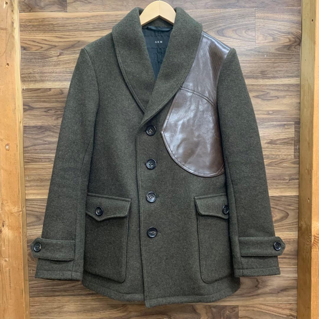 中古 AKM ヘビーメルトン コート アウター ブラウン 14,910円