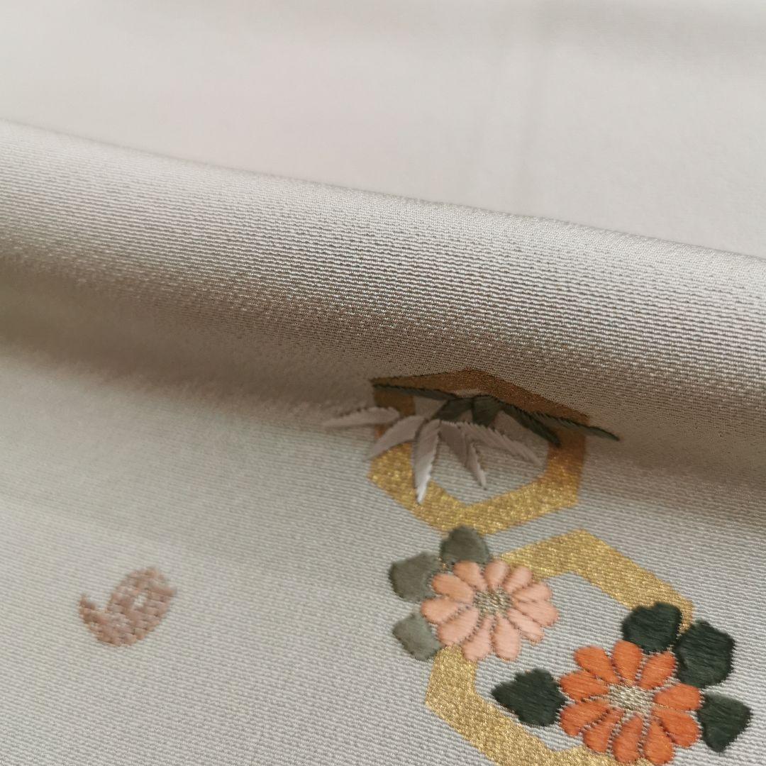 【初代 由水十久】淡いグリーン 加賀友禅の巨匠 レア 手刺繍 付け下げ 証紙有り