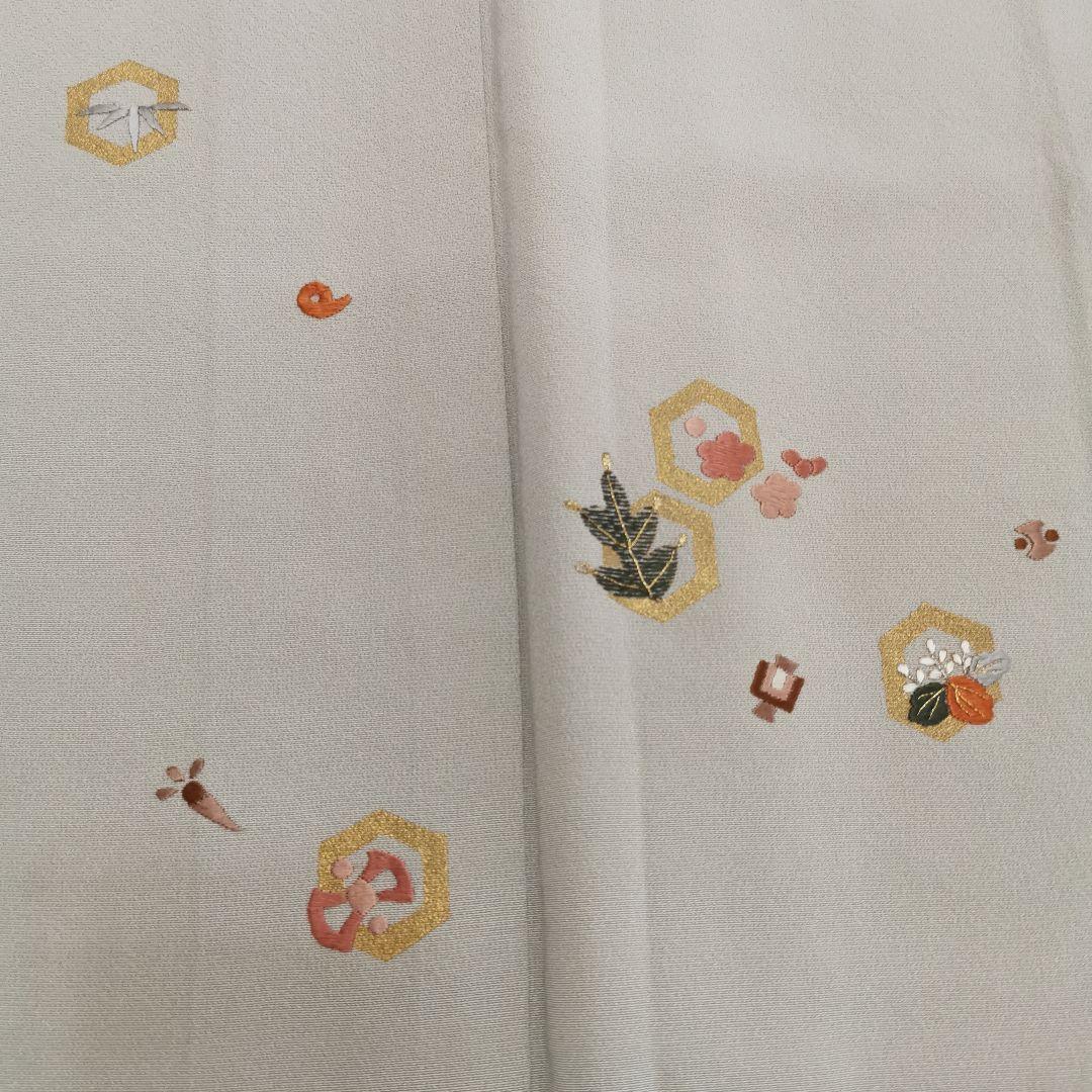 【初代 由水十久】淡いグリーン 加賀友禅の巨匠 レア 手刺繍 付け下げ 証紙有り