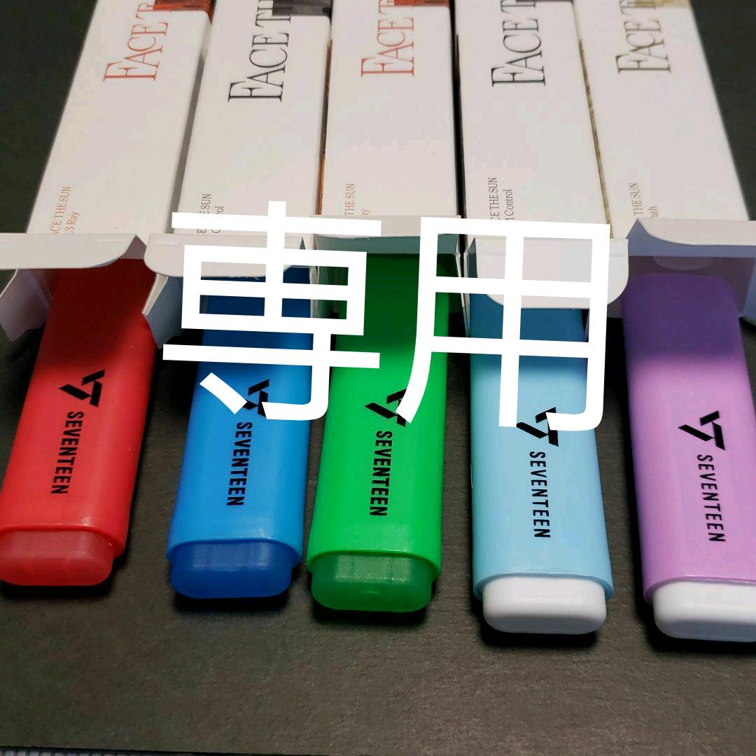 【格安saleスタート】 SEVENTEEN 5色 蛍光ペン SUN THE FACE 筆記具