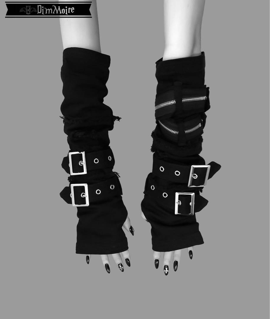 Dimmoire デニムアームカバー Black