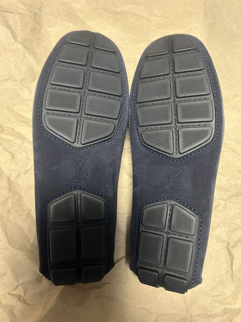 LOUIS VUITTON ネイビー スエード ローファー