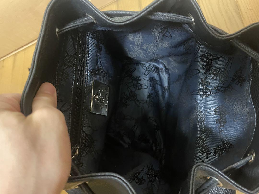 美品 Vivienne Westwood レザー バックパック シボ革 黒 バッグ