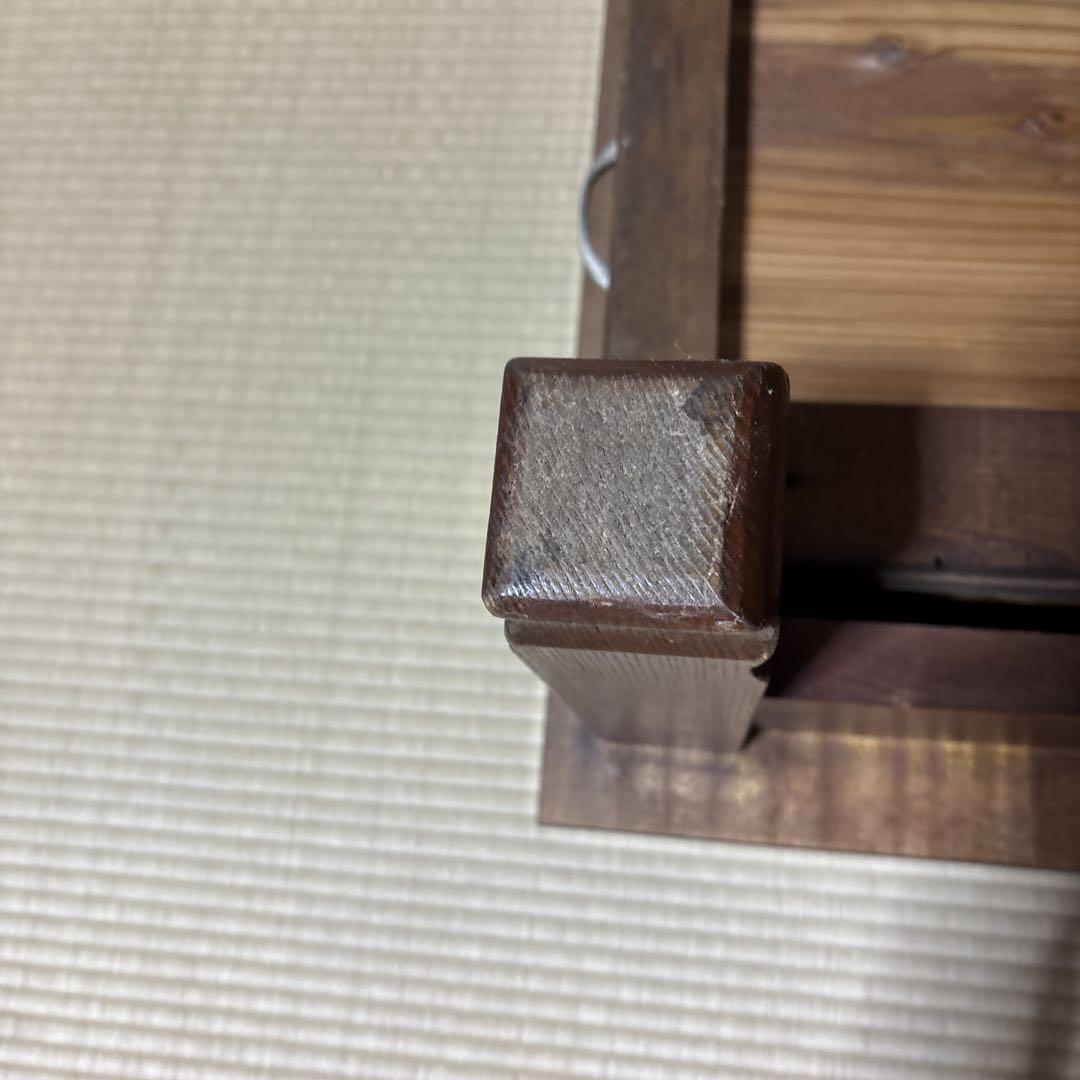 昭和レトロ木製文机　座卓(引き出し付き)