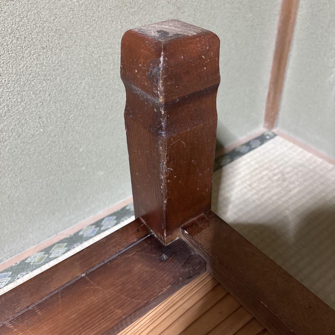 昭和レトロ木製文机　座卓(引き出し付き)