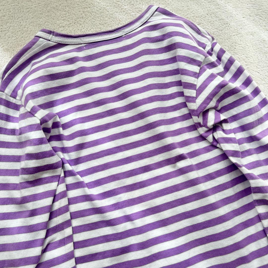 ❁PLAY COMME des GARCONS カットソー ロンTボーダー 紫