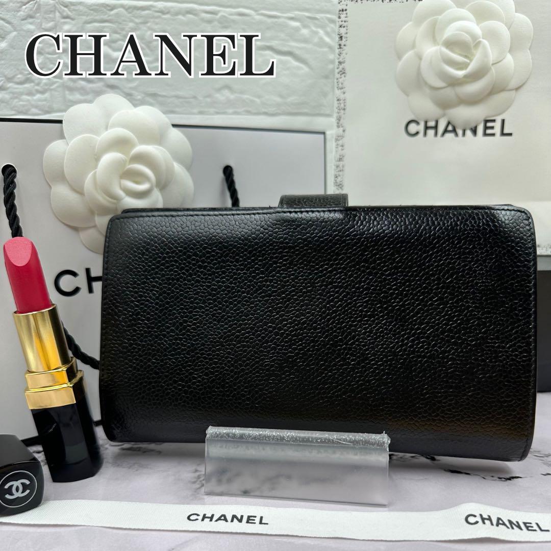 【厳選品CHANEL✨シャネル✨長財布✨キャビアスキン✨ヴィンテージ✨ウォレット