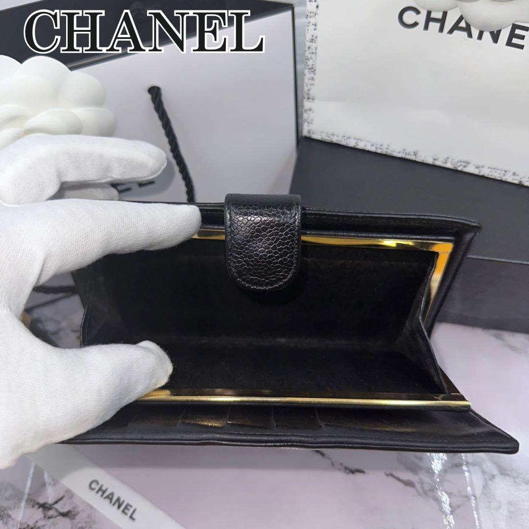 【厳選品CHANEL✨シャネル✨長財布✨キャビアスキン✨ヴィンテージ✨ウォレット