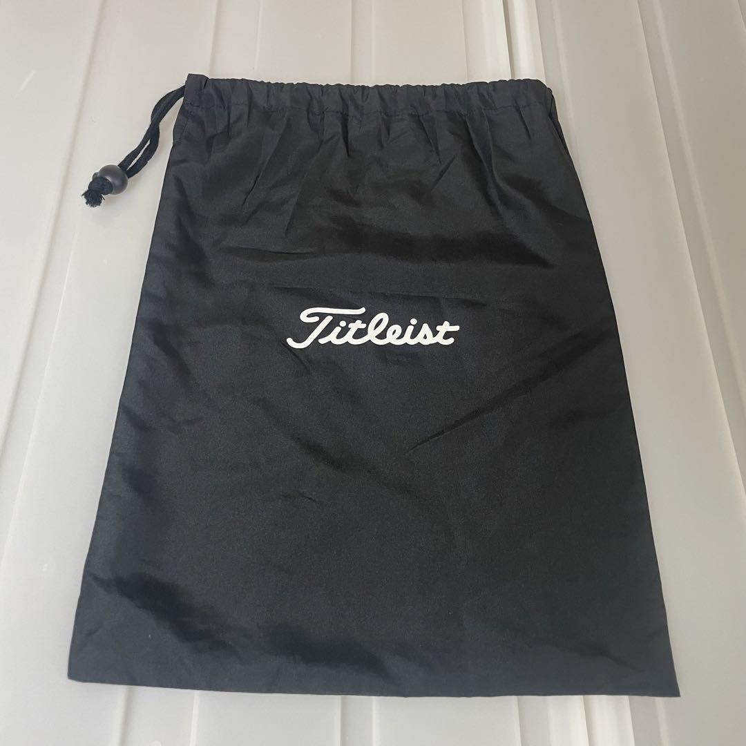 Titleist タイトリスト　ゴルフ　レインスーツ　上下　収納袋　黒　LL