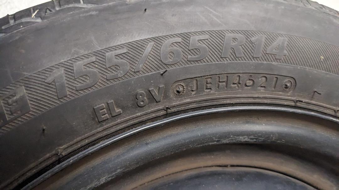 送料込み！155/65R14 14インチ　スチールホイールセット