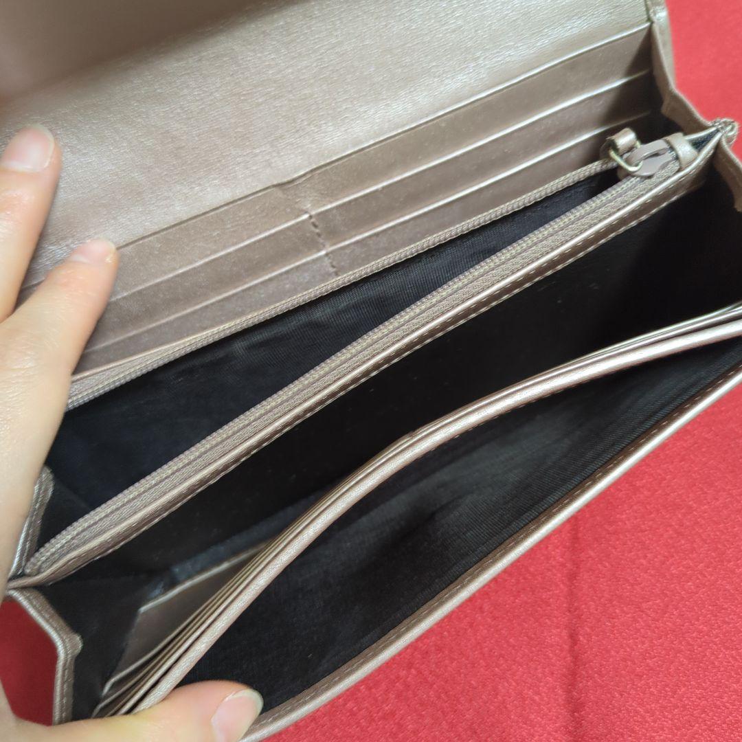 GUCCI ピンク ゴールドレザー 長財布