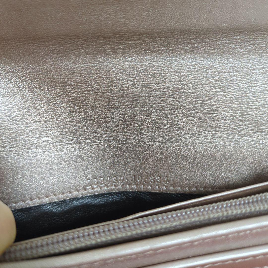GUCCI ピンク ゴールドレザー 長財布