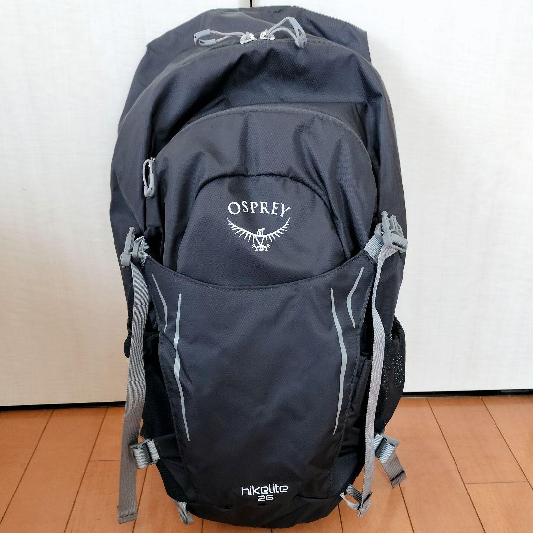 【美品】Osprey オスプレー HIKELITE 26 ブラック レインカバー