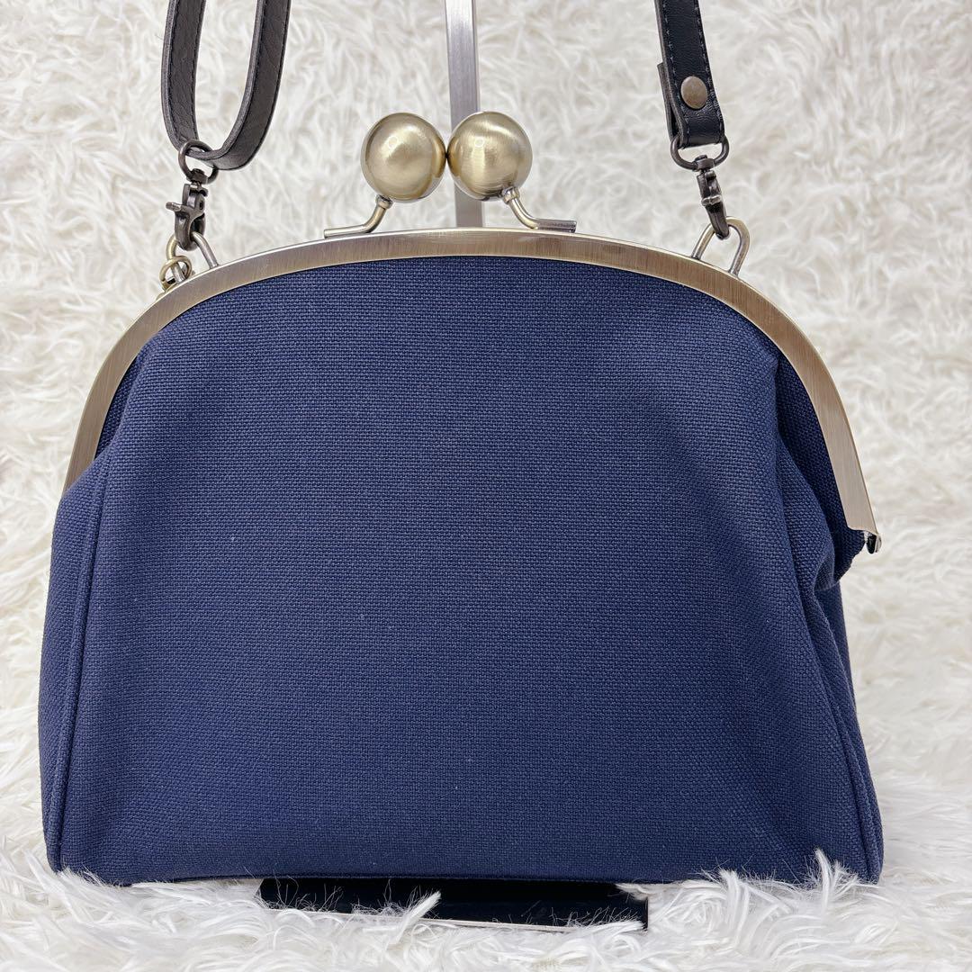 \"【極美品】AYANOKOJI ×ドラえもんショルダーバッグ ネイビー がま口