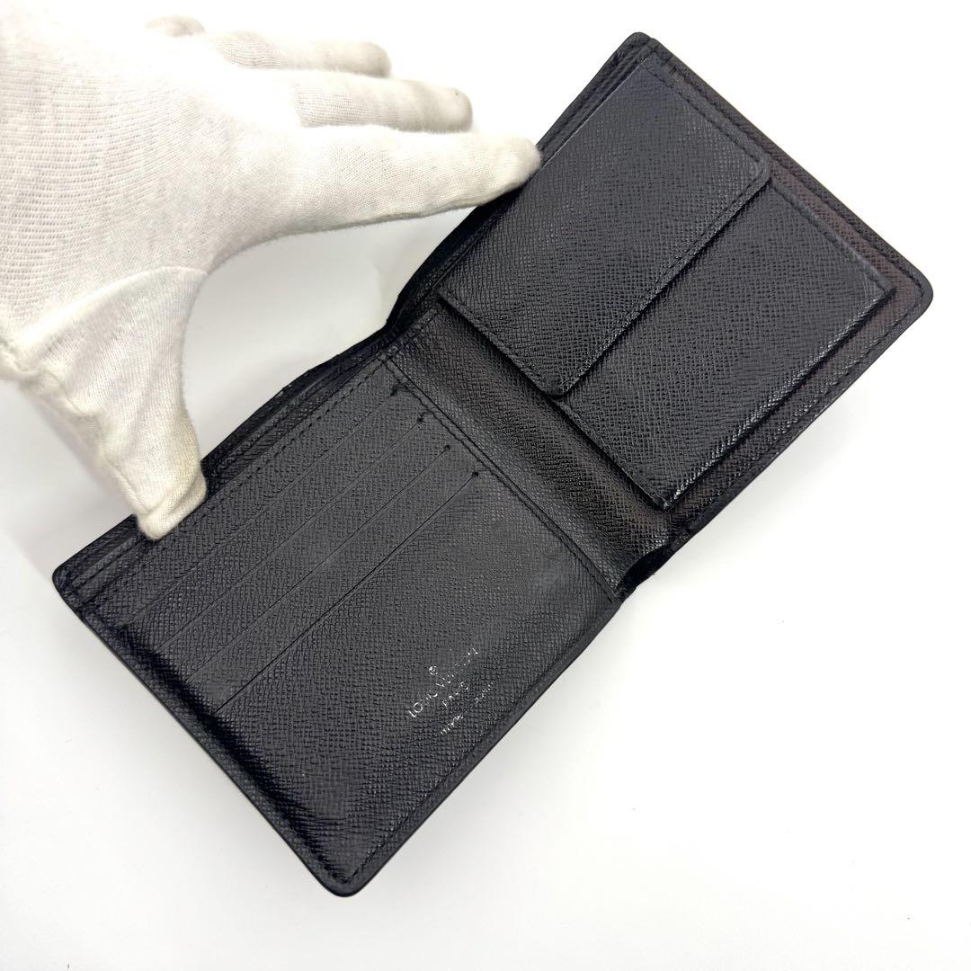 鑑定済・良品✨ルイヴィトン ダミエグラフィット ポルトフォイユ マルコ ブラック