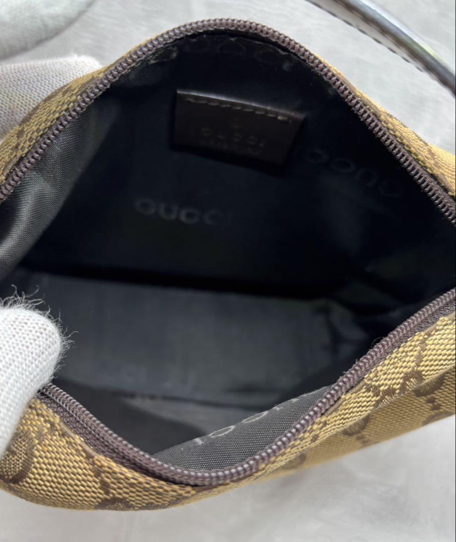 美品　GUCCI グッチ　GGキャンバス アクセサリーポーチ　002122 GUCCI グッチ ミニハンドバッグ GGアクセサリーポーチ GG