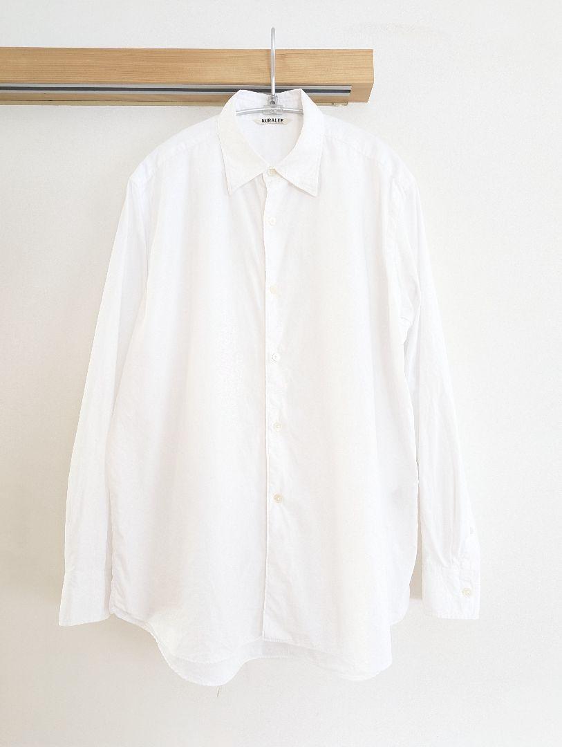 オーラリー WASHED FINX TWILL SHIRTS 3