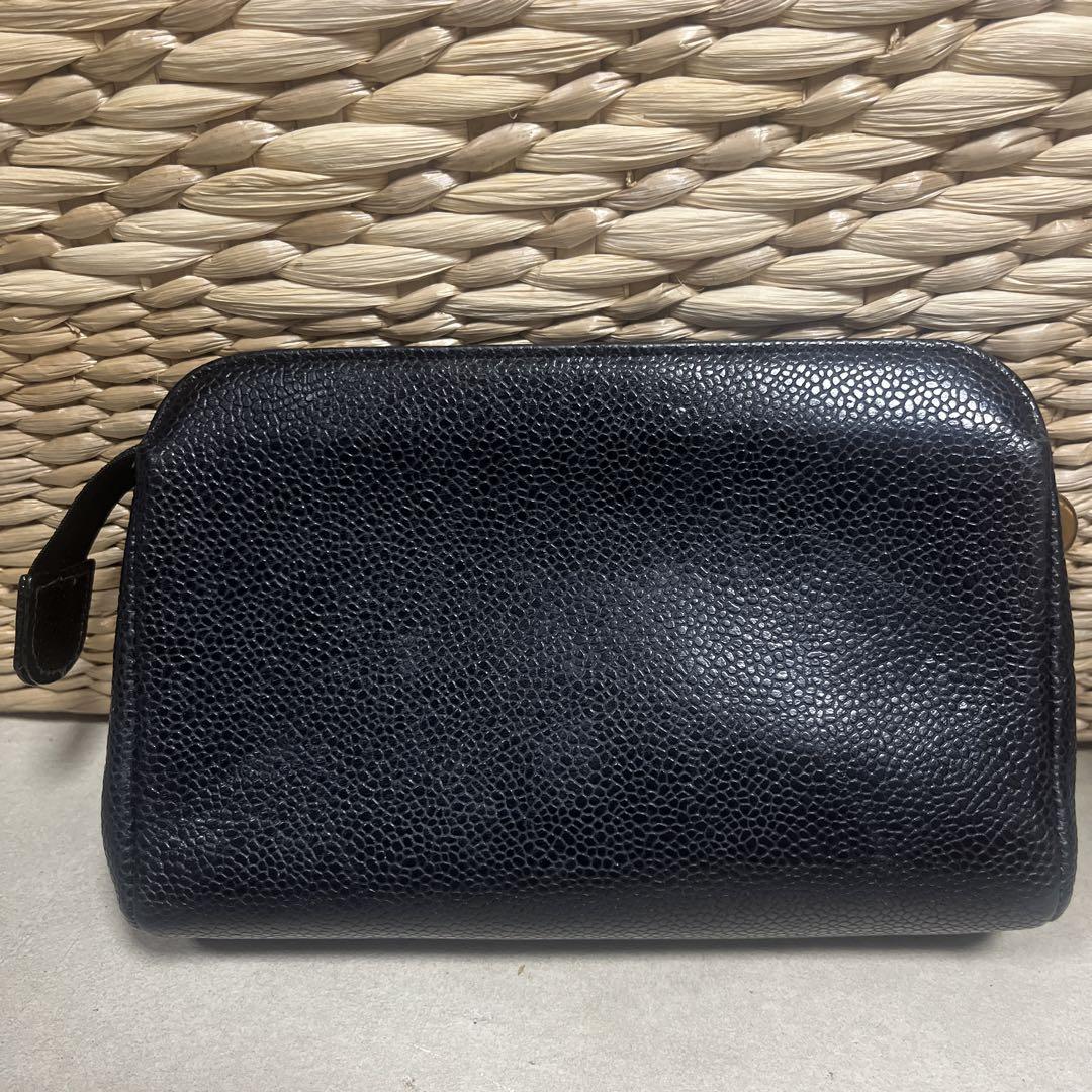 CHANEL キャビアスキン レザーポーチ org.jpg