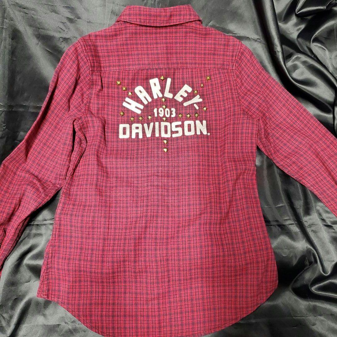 Harley-Davidson レッドチェック長袖シャツ