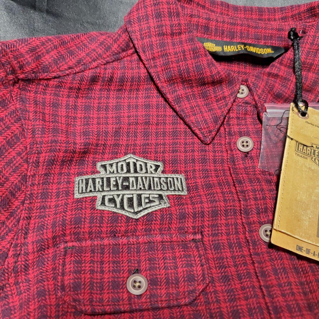 Harley-Davidson レッドチェック長袖シャツ