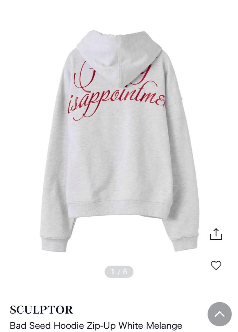 トップス Bad Seed Hoodie Zip-Up White Melange