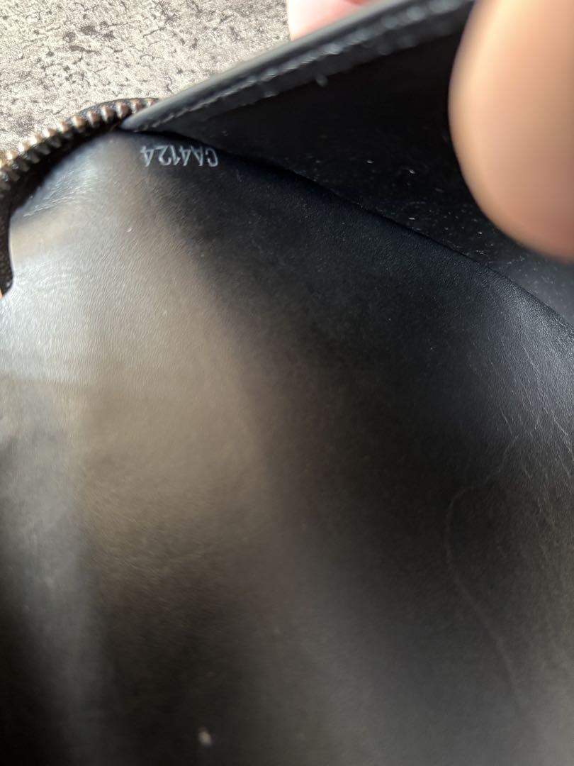 Louis Vuitton ブラックレザー長財布