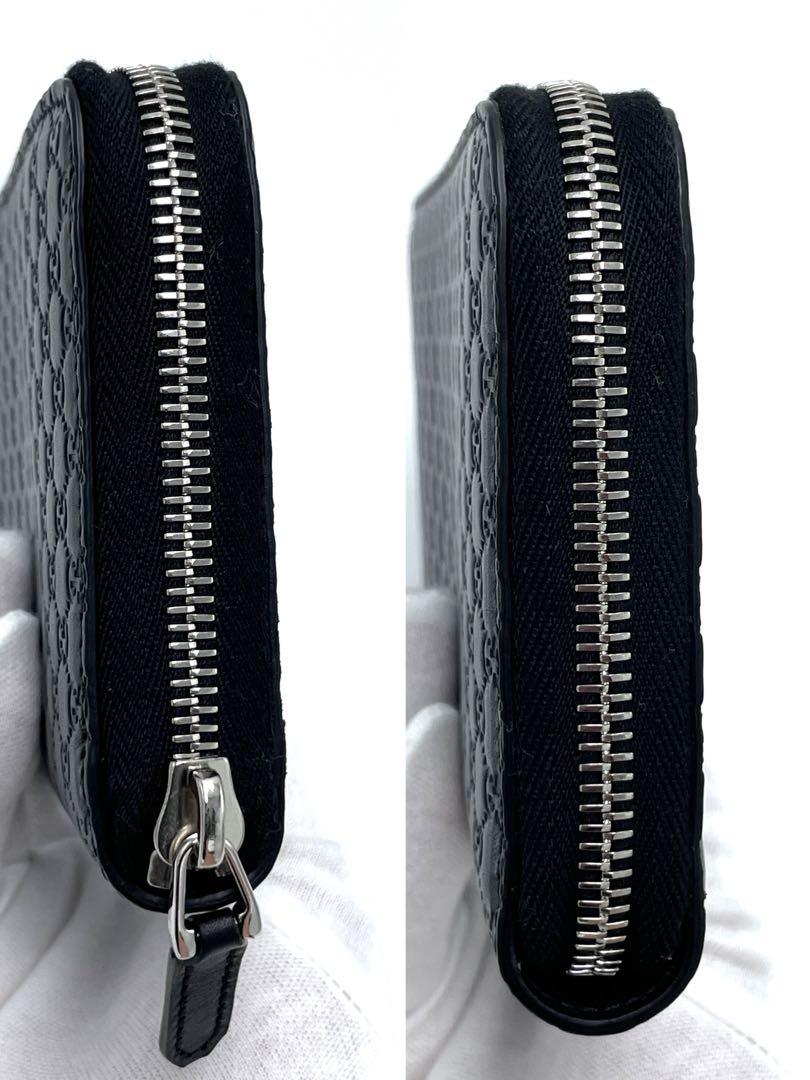 【未使用品級】Gucci グッチ マイクログッチシマ ラウンドジップウォレット