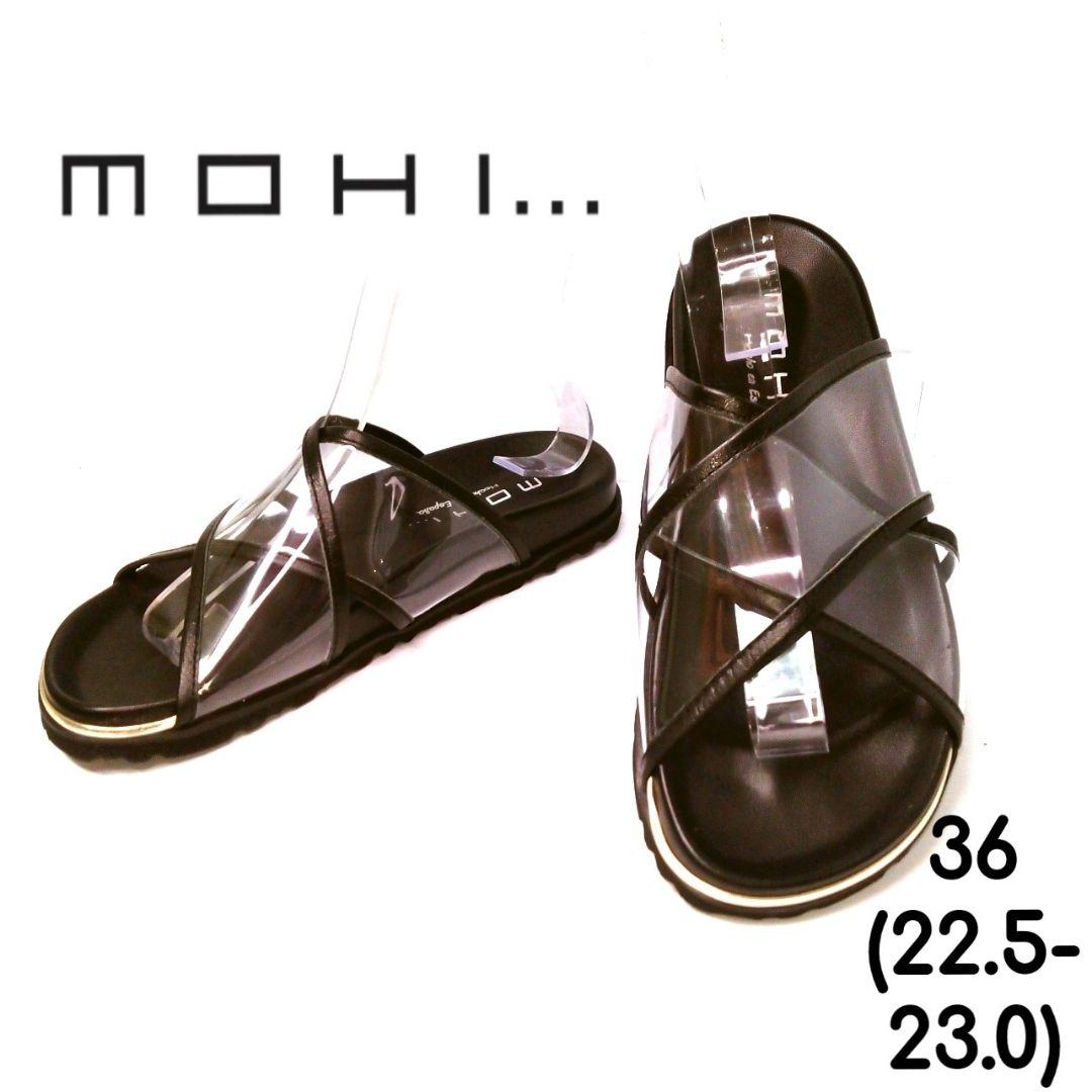 美品☆ MOHI... モヒ サンダル クリア クロス フラット