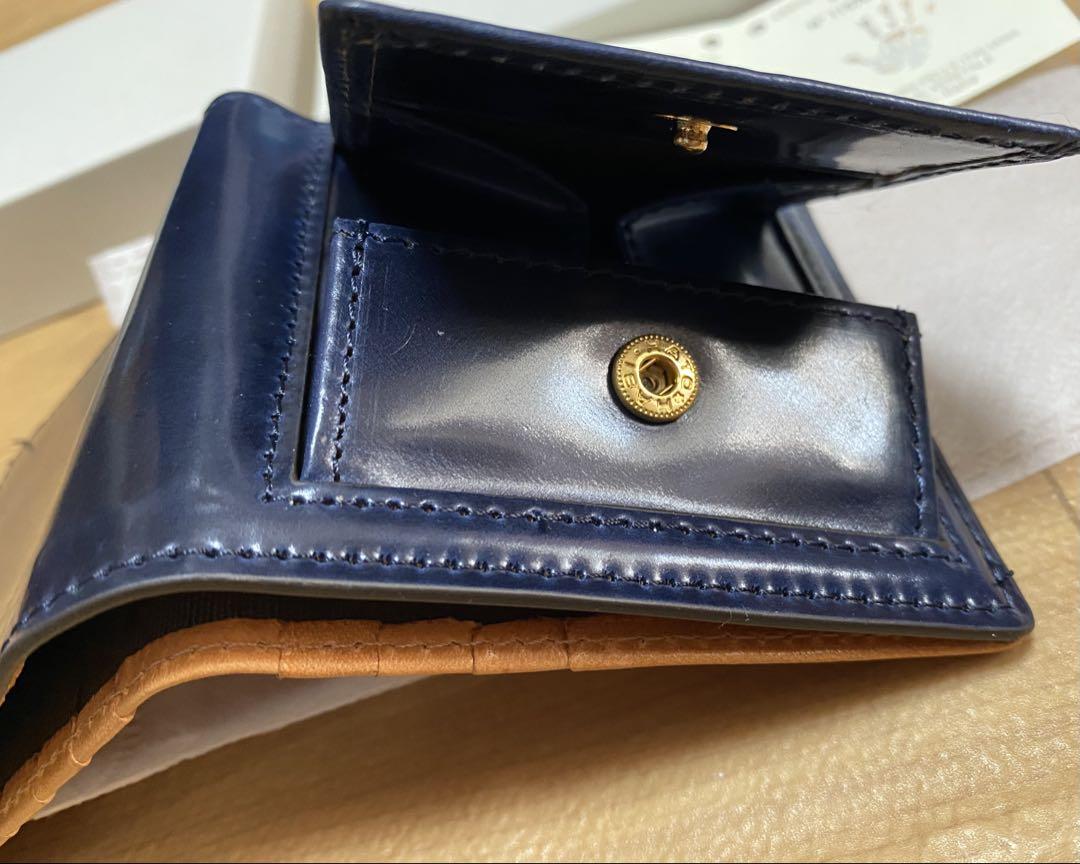 ROCADO ネイビー 二つ折り財布