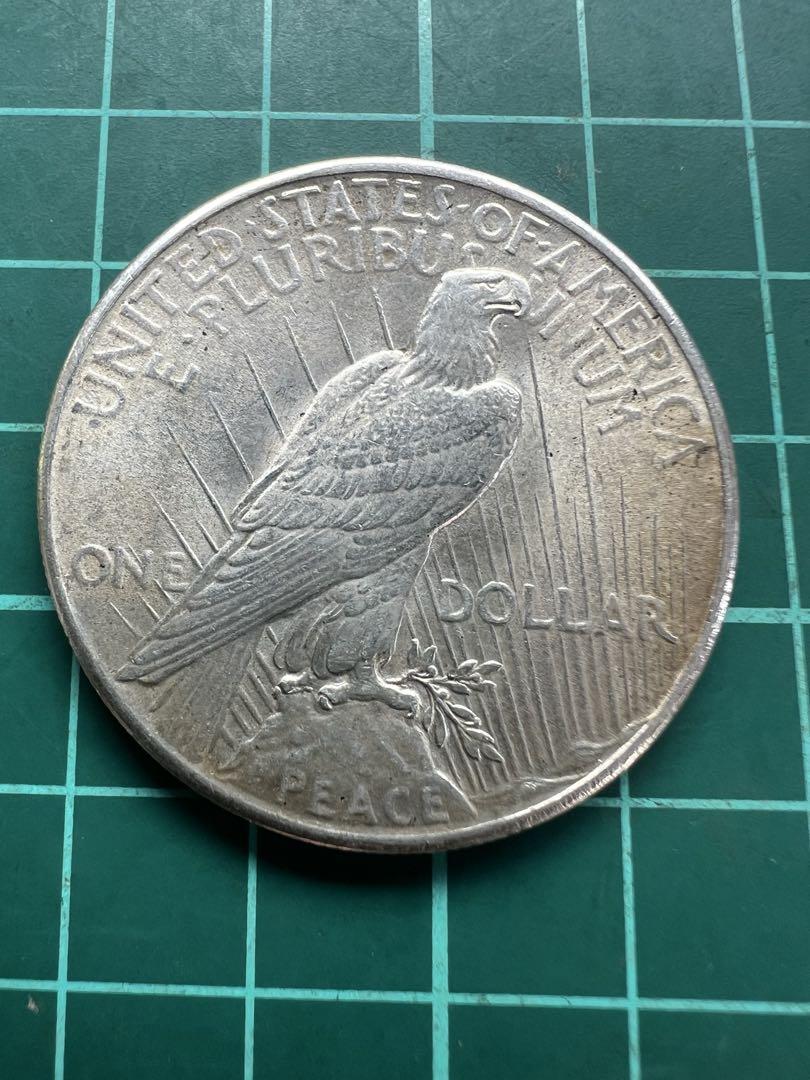 外国銀貨　アメリカピースダラー 外国銀貨 アメリカ銀貨 ピースダラー - メルカリ