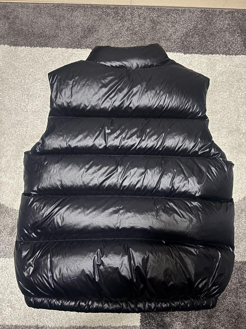 SALE❗️ZARA 黒ダークブラウン合成皮革 ダウンベスト L(11〜13