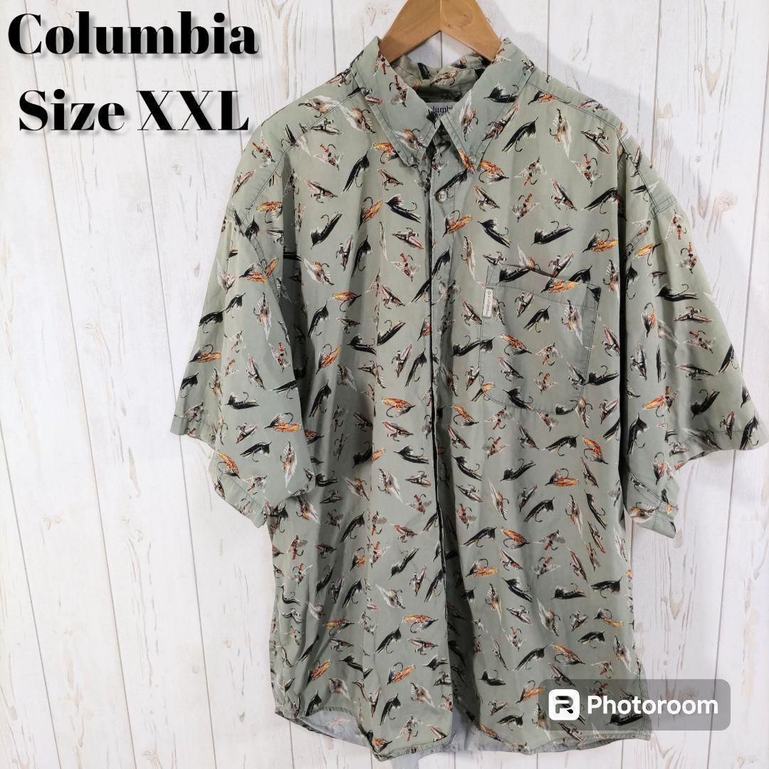 Columbia 半袖シャツ ボタンダウン 大きいサイズ フィッシング