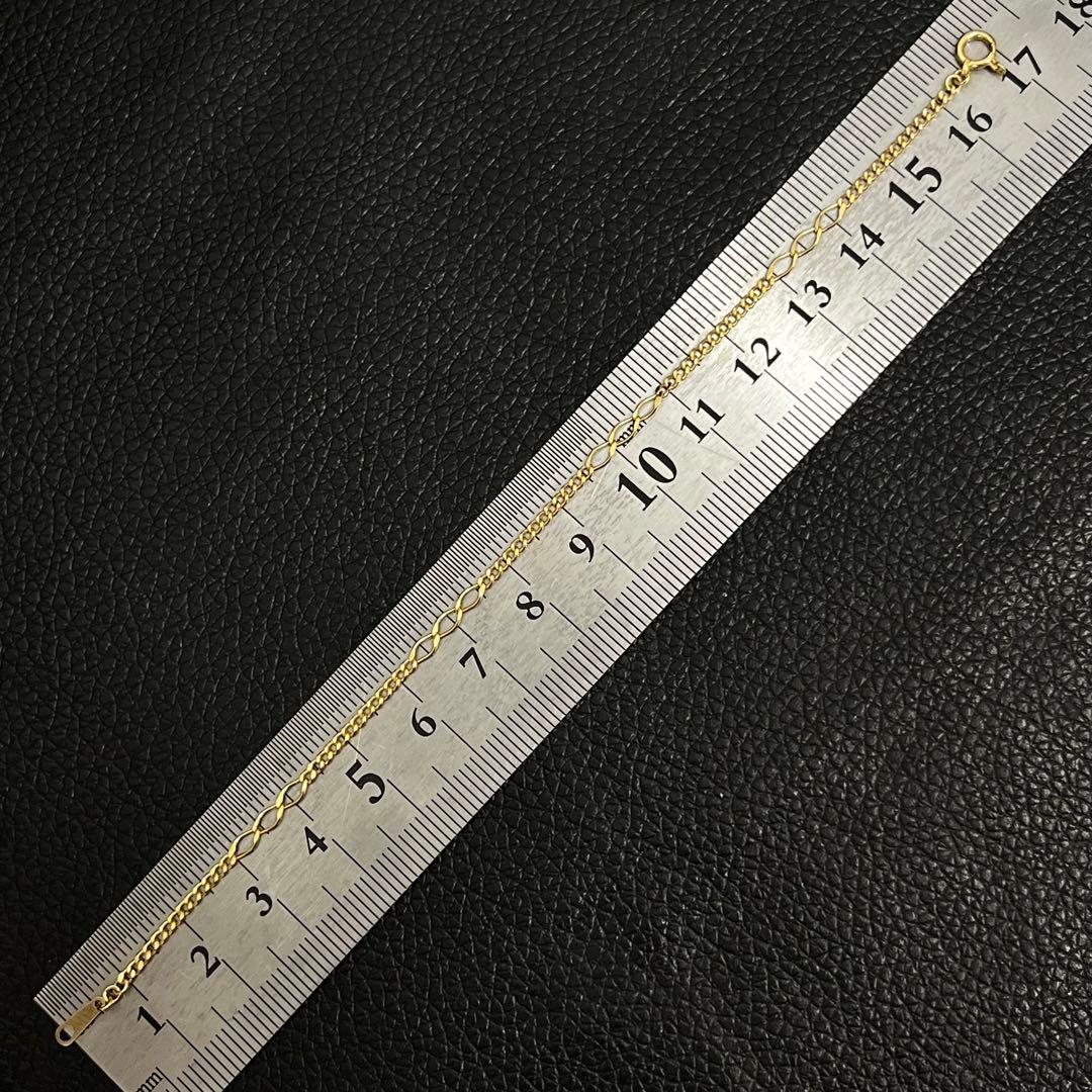 (B062418)K18 YG ブレスレット フィガロチェーン アクセサリー (B062418)K18 YG ブレスレット フィガロチェーン アクセサリー