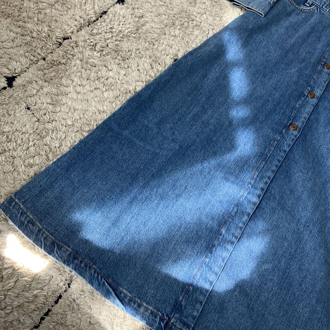 通販生活 ファッション タグ付き✨】完売品！ZARA ザラ デニムワンピース ロング 長袖 M ワンピース