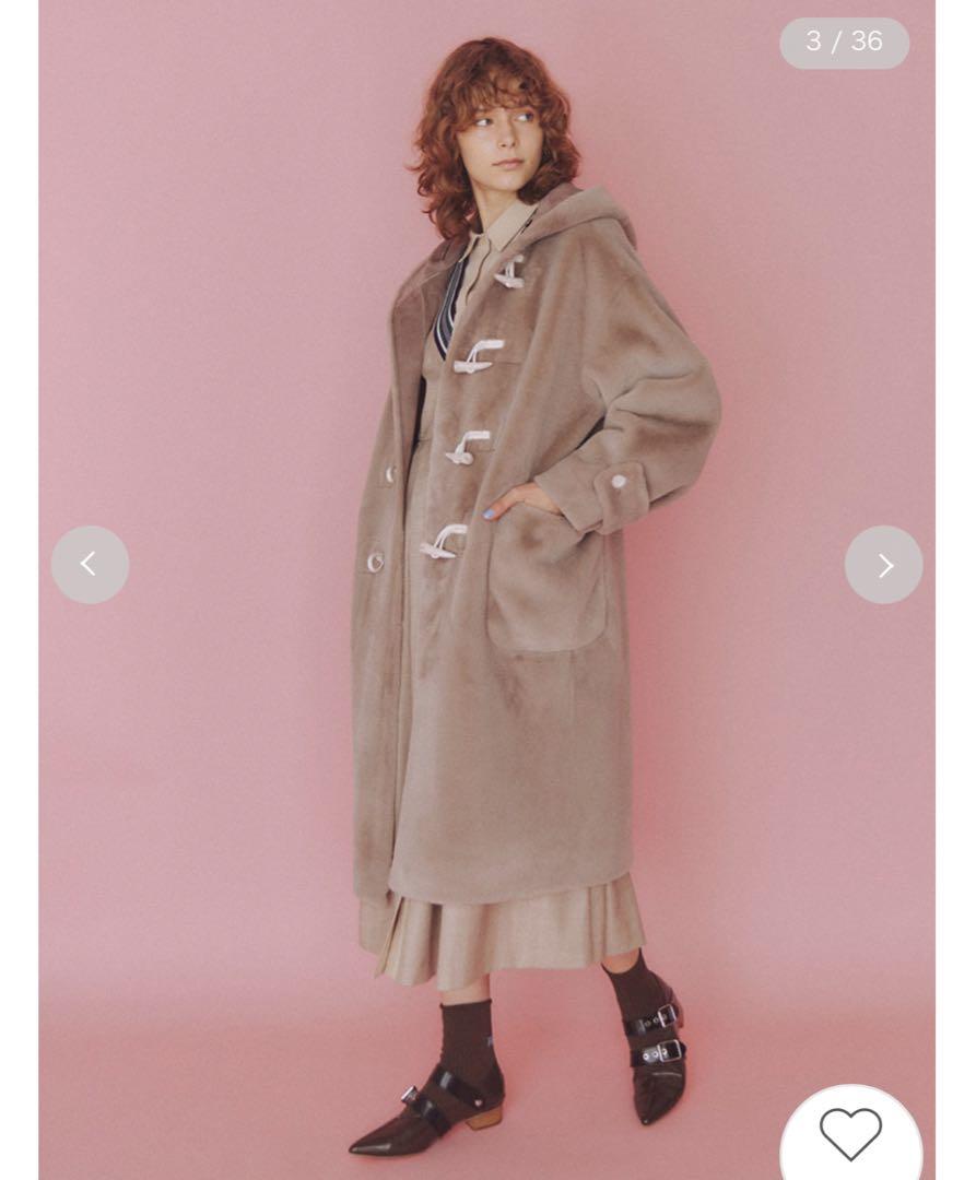 最終値下げ 新品 FURFUR エコファーダッフルコート レディース