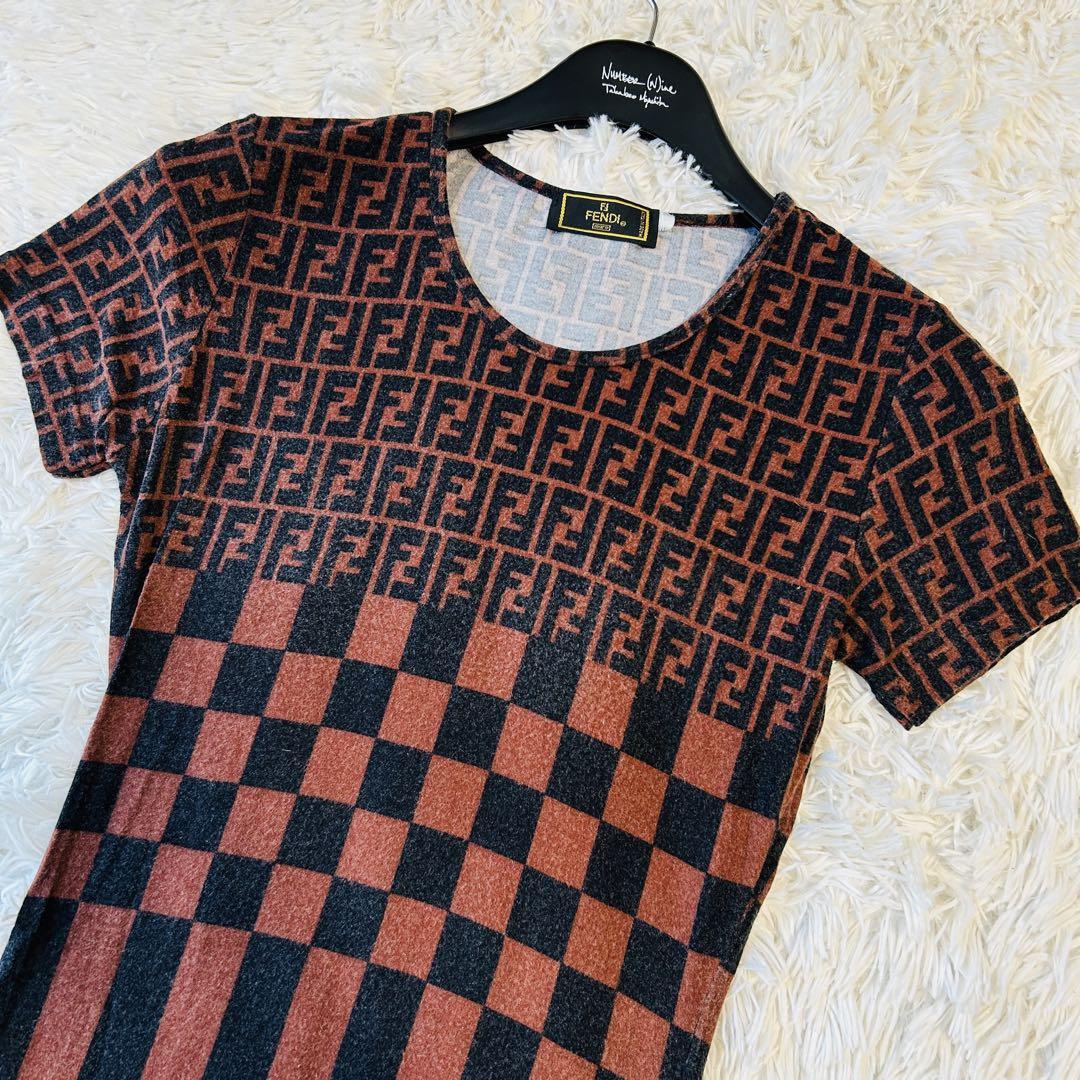 FENDI フェンディ ズッカ柄 幾何学 半袖 Tシャツ カットソー