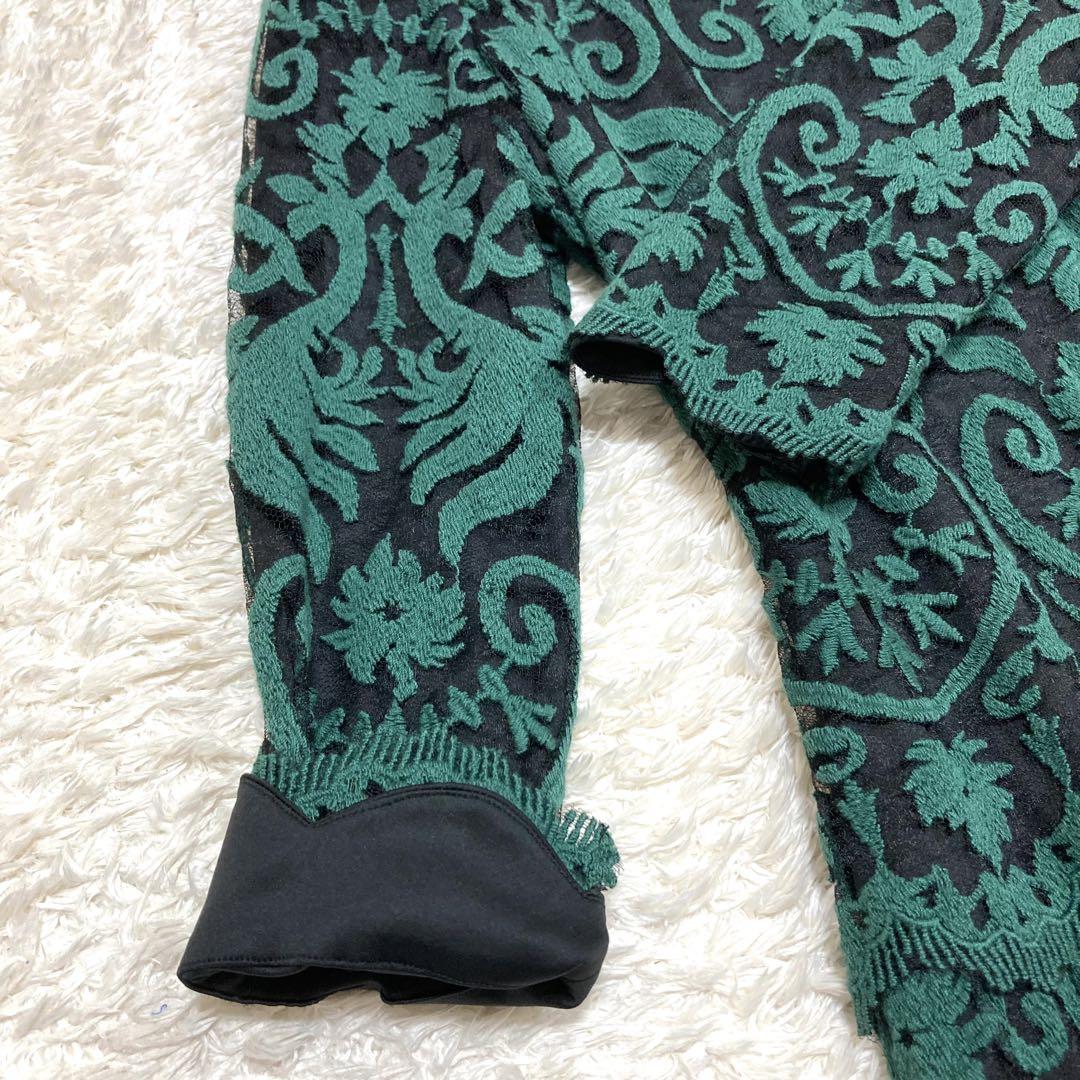 TADASHI SHOJI 総レース刺繍 4段ティアード マキシドレス フラワー TADASHI SHOJI 総レース刺繍 4段ティアード マキシドレス フラワー