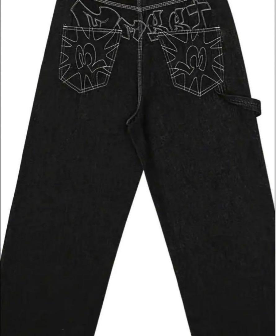 黒バギーデニム menes jaded london bigboy似 - メルカリ